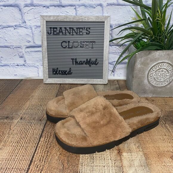 Stuart Weitzman Elodie X Chill Slide, tan - Picture 1 of 11